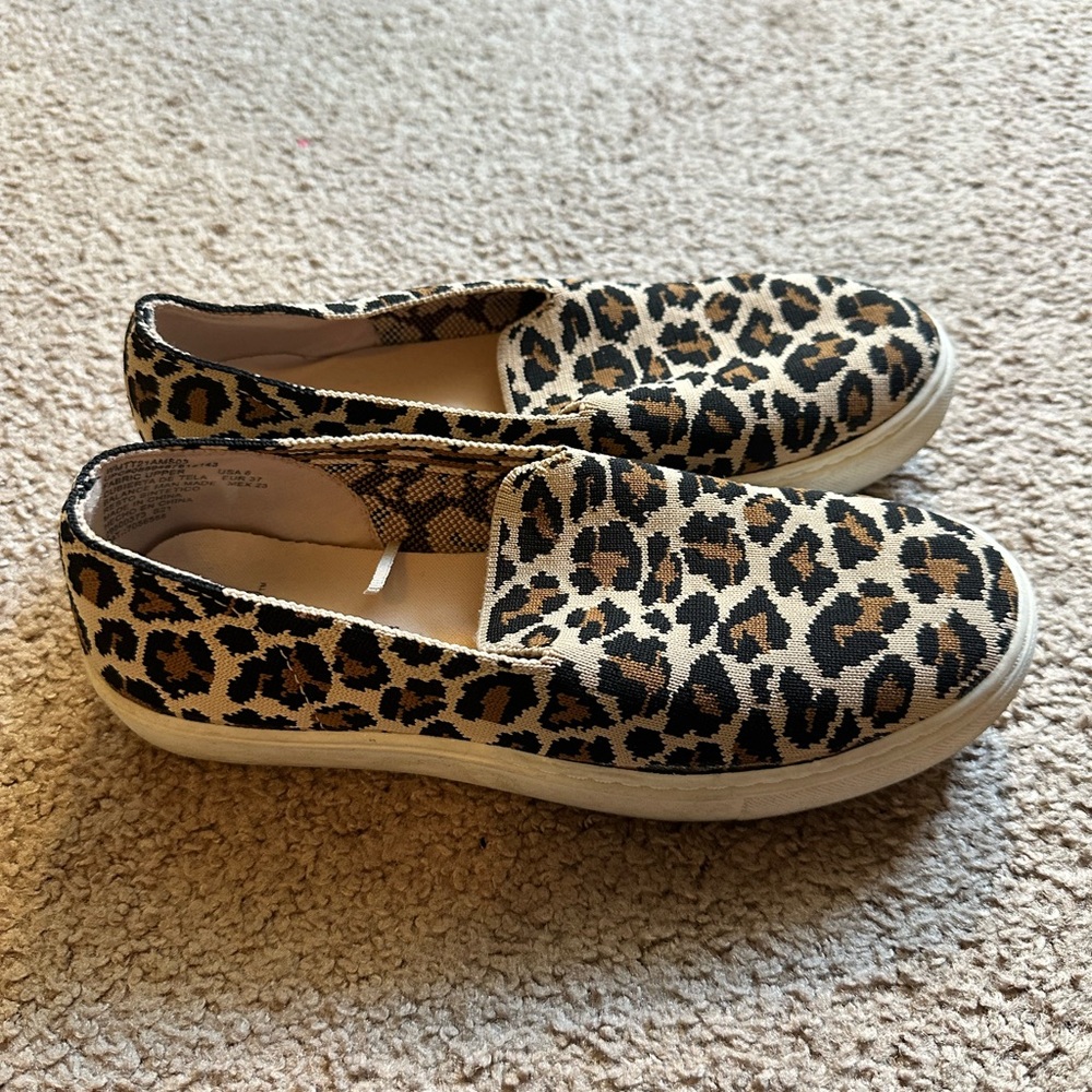 Time and Tru leopard slip on shoes size 6